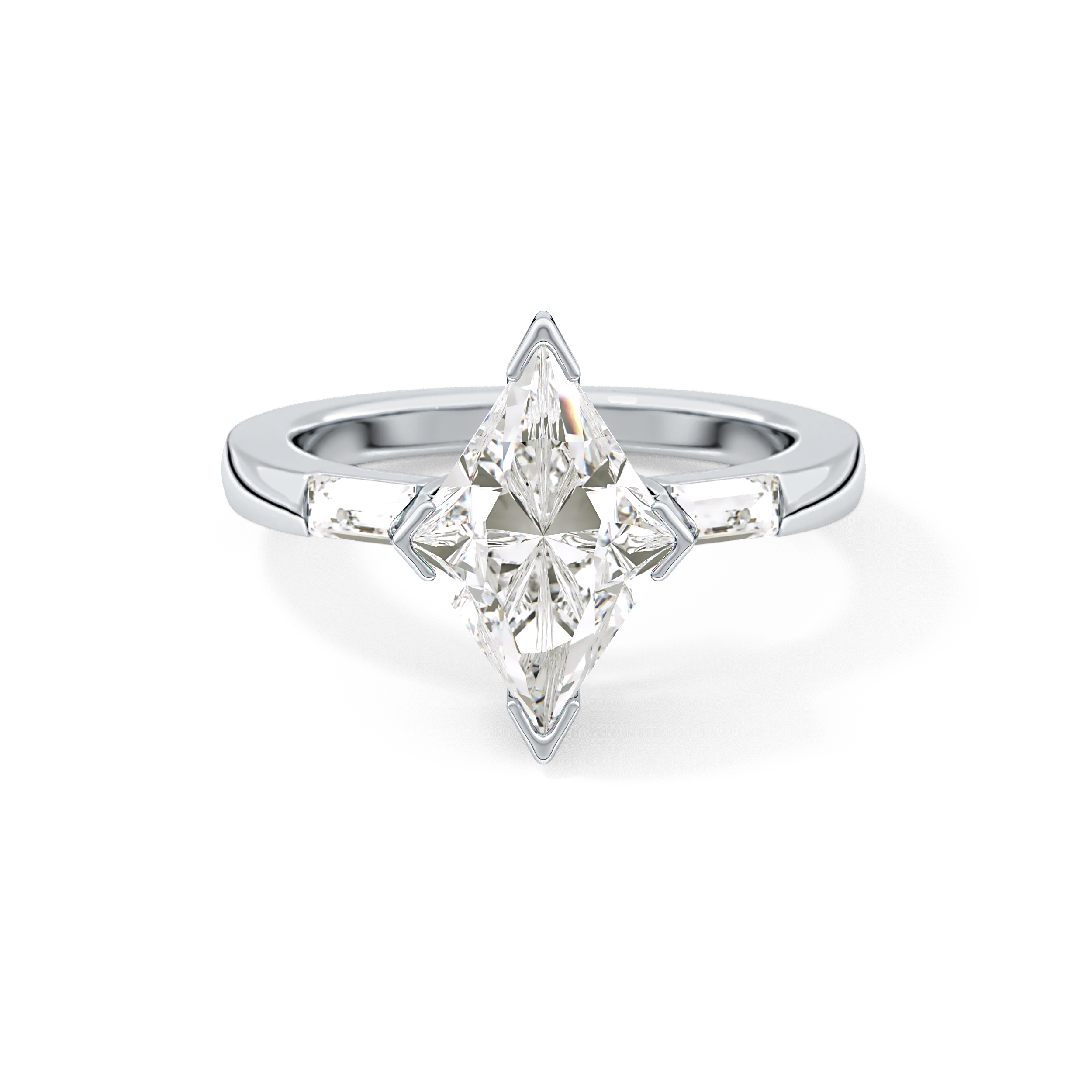 Kite Three Stone Lab Grown Diamond Engagement Ring
