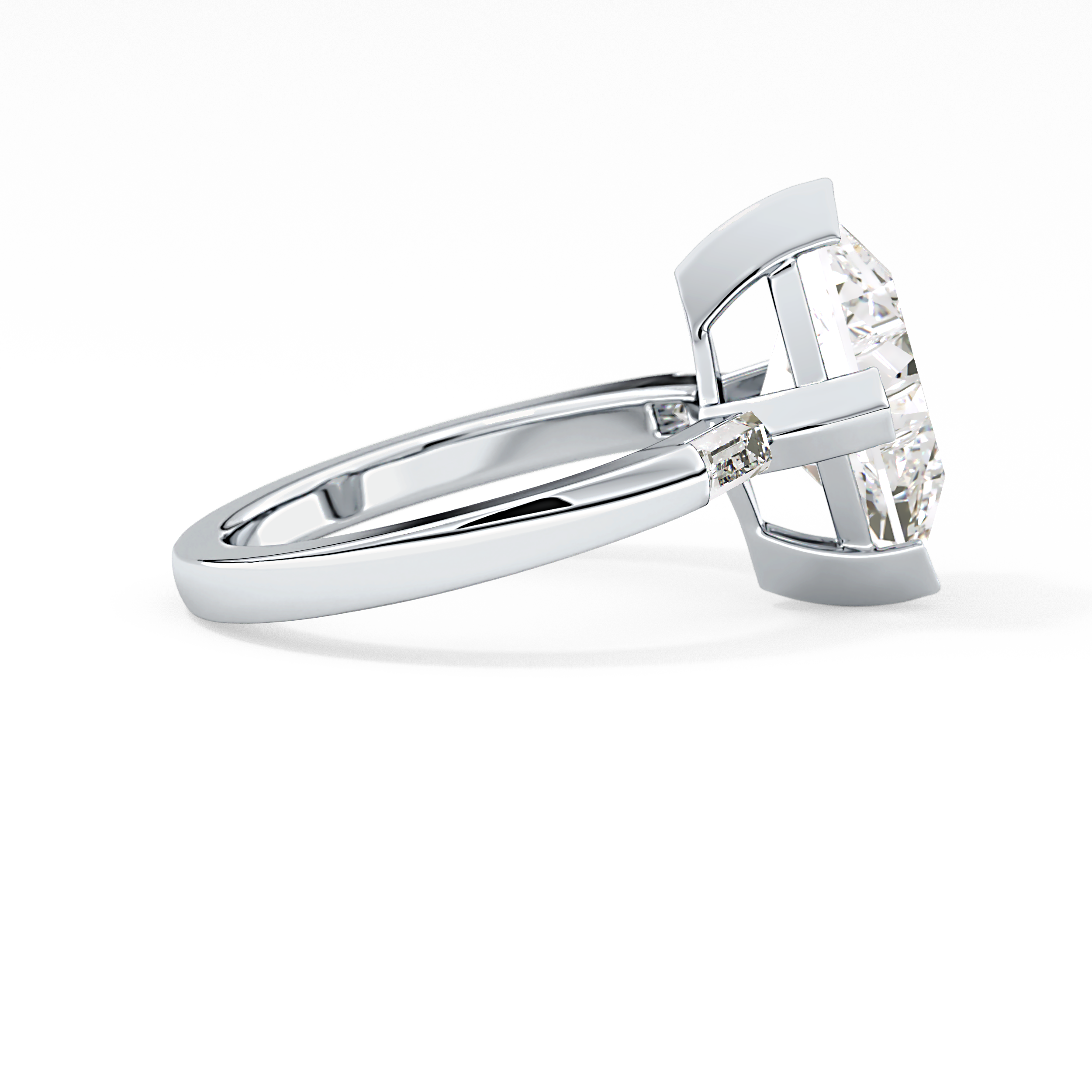 Kite Three Stone Lab Grown Diamond Engagement Ring
