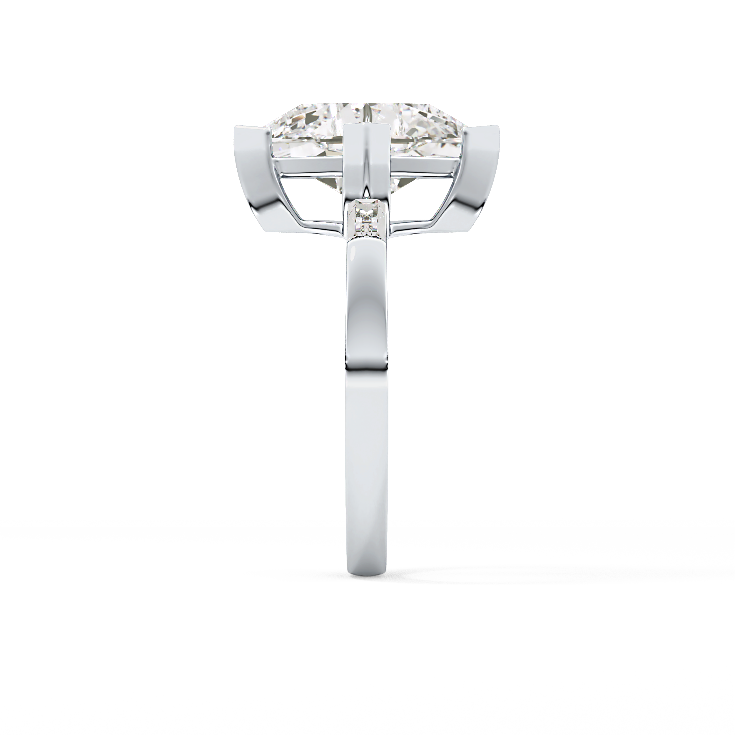 Kite Three Stone Lab Grown Diamond Engagement Ring