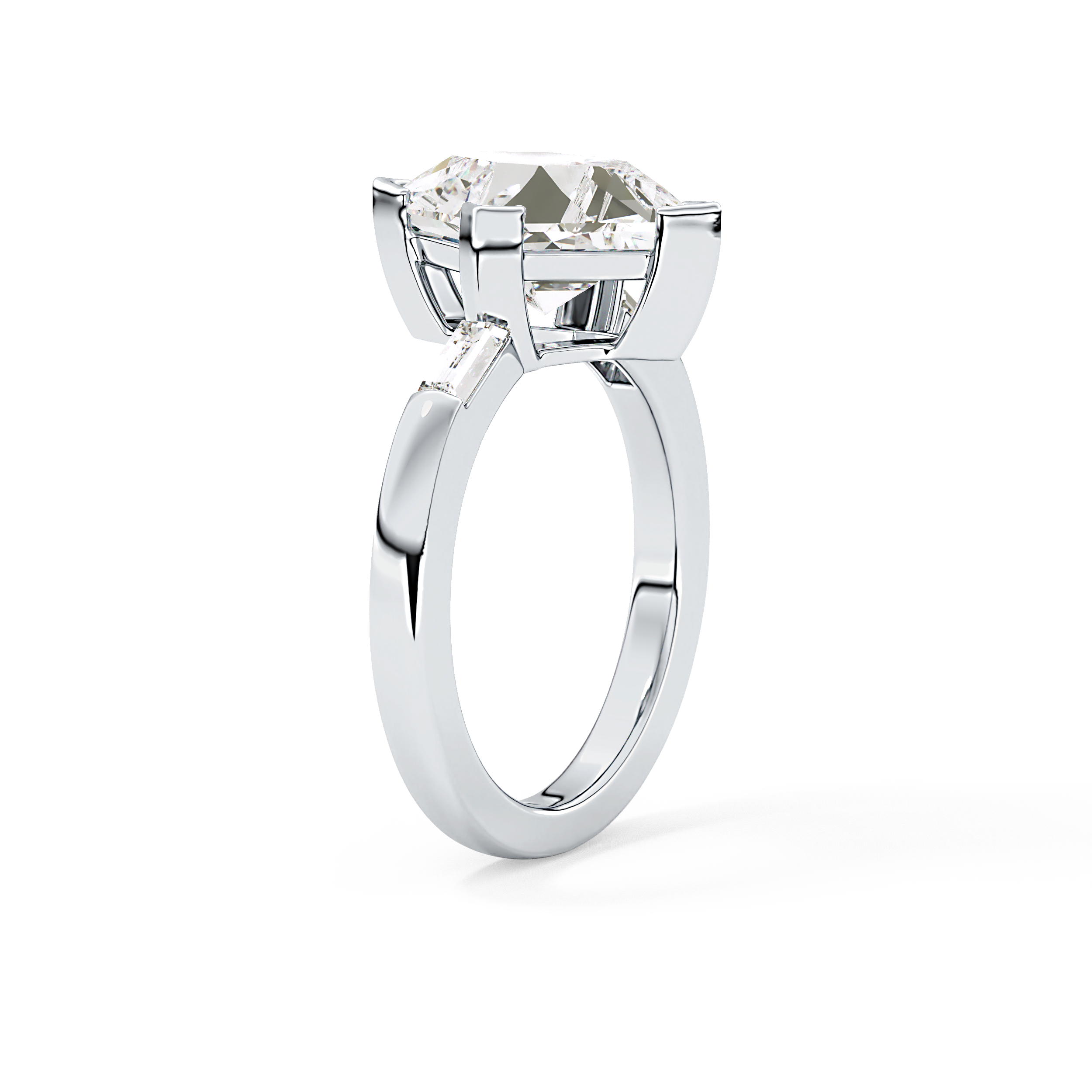 Kite Three Stone Lab Grown Diamond Engagement Ring
