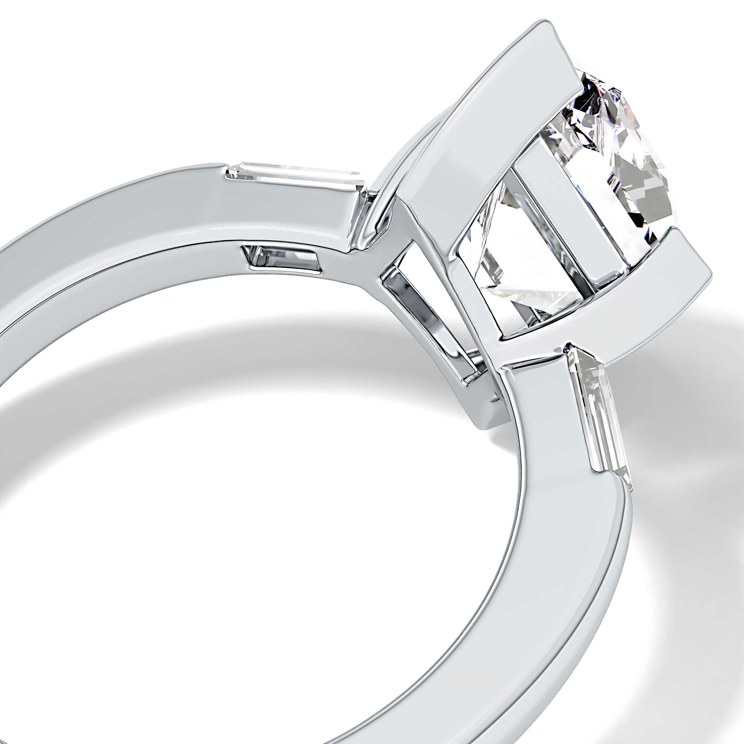 Kite Three Stone Lab Grown Diamond Engagement Ring