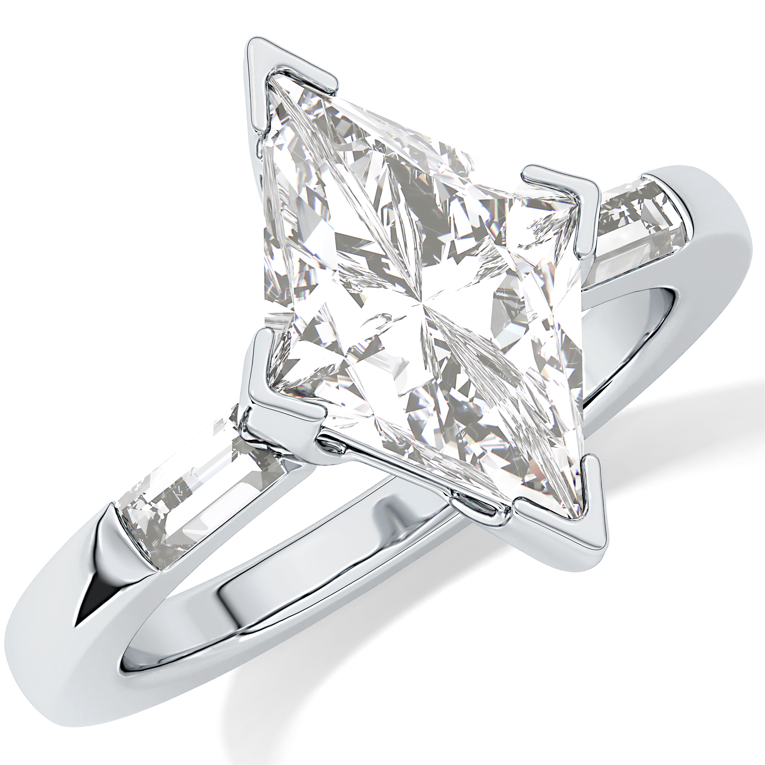 Kite Three Stone Lab Grown Diamond Engagement Ring