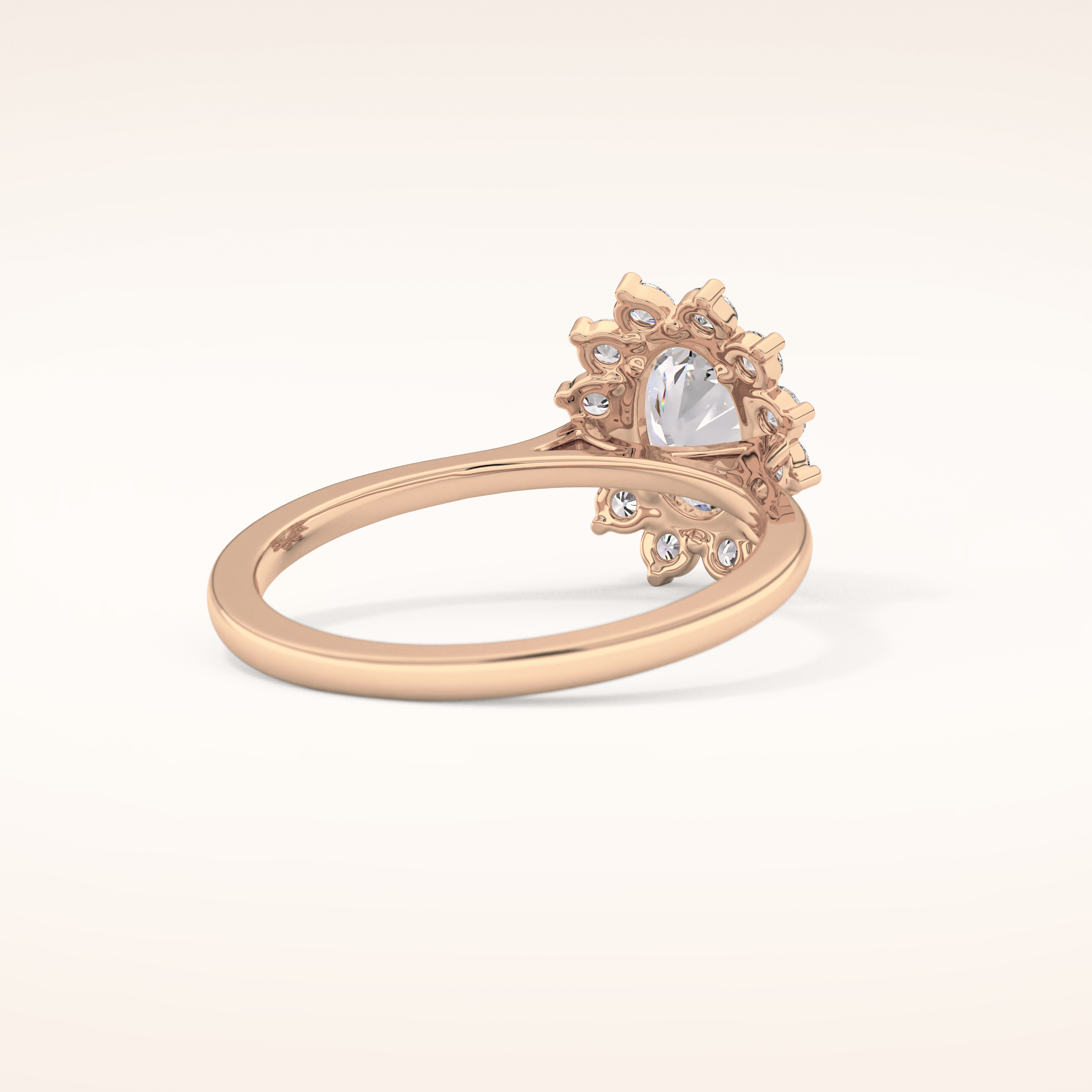 0.91 CT Oval Shaped Halo Moissanite Engagement Ring