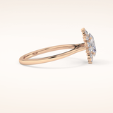 0.91 CT Oval Shaped Halo Moissanite Engagement Ring
