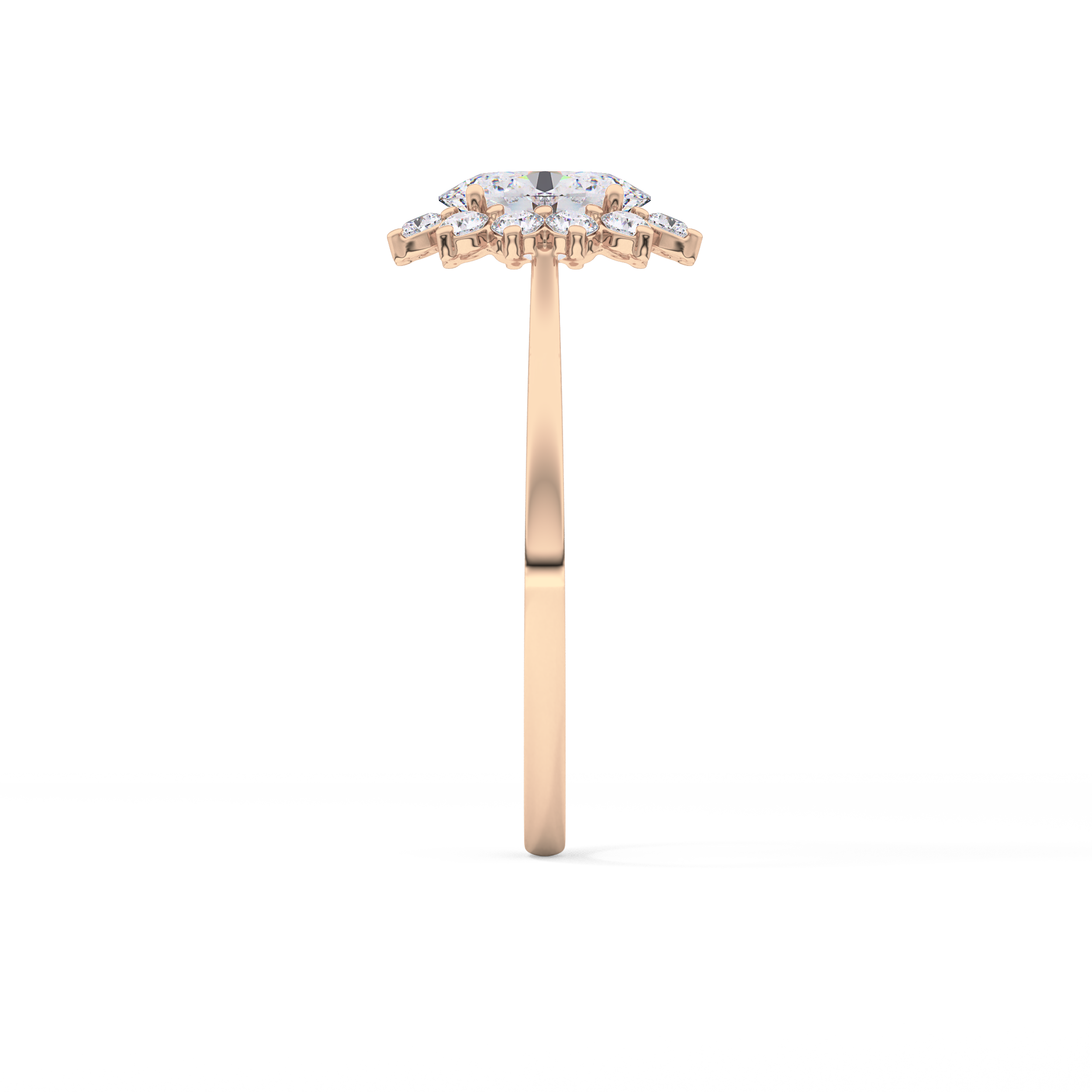 Oval Halo Lab Grown Diamond Engagement Ring