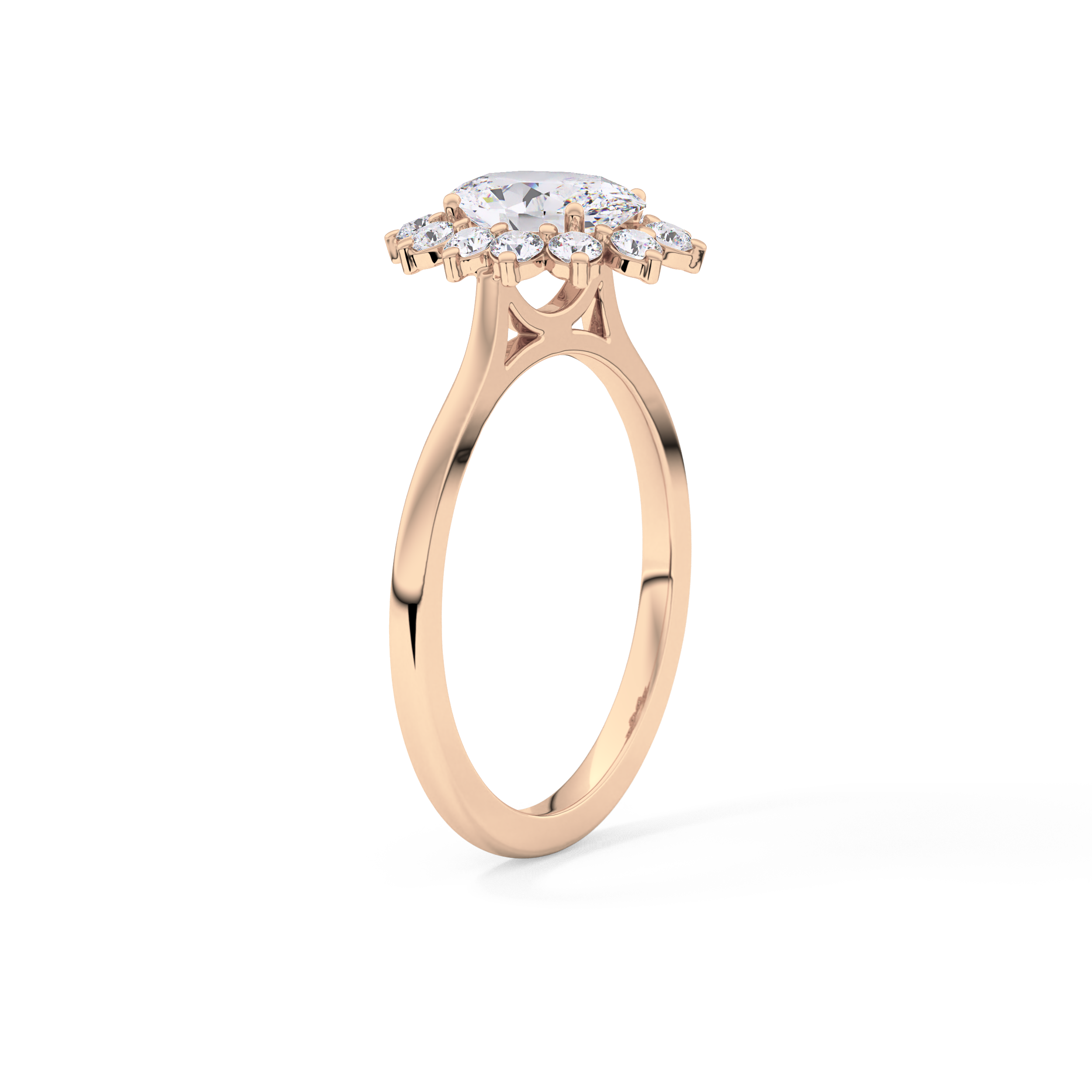 Oval Halo Lab Grown Diamond Engagement Ring