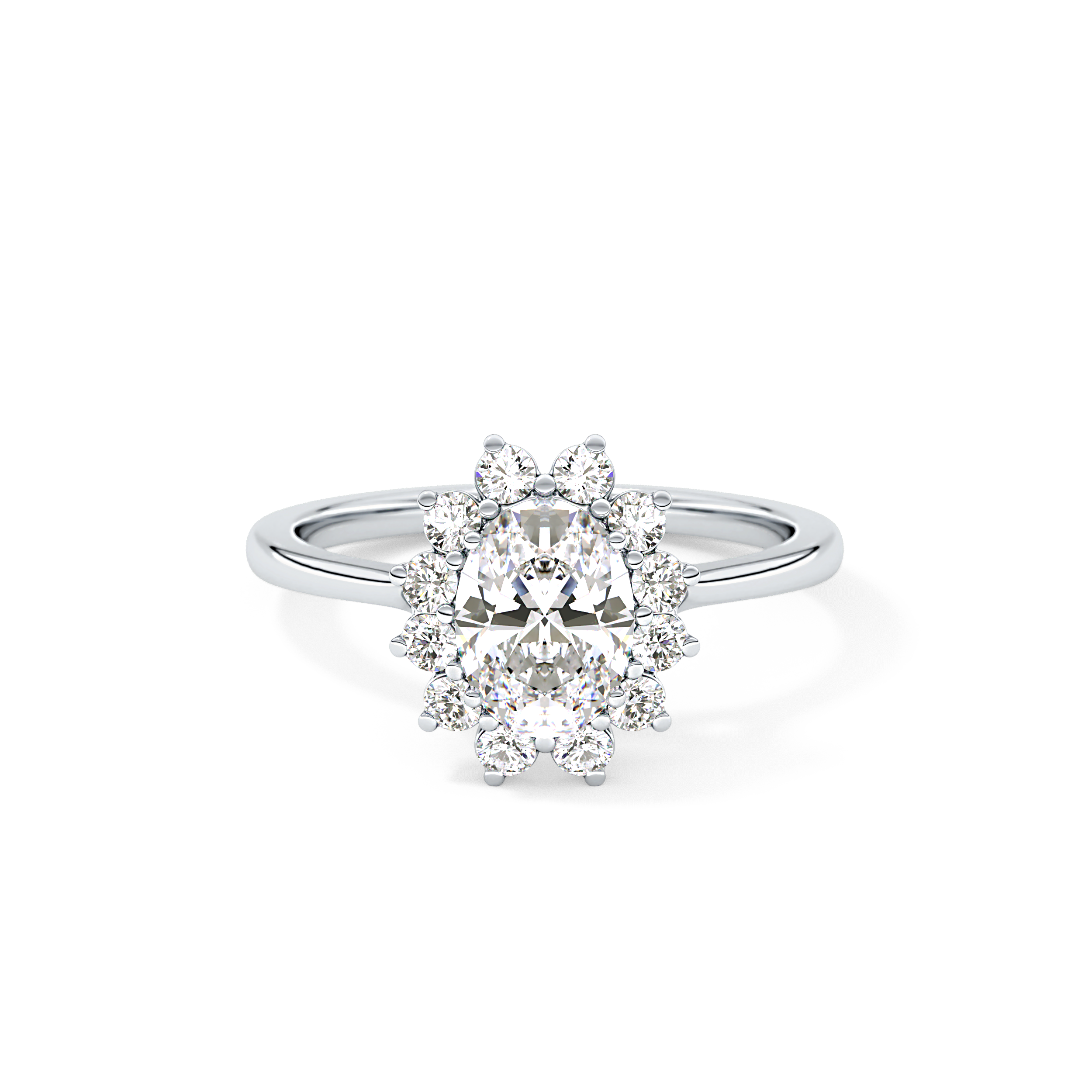 Oval Halo Lab Grown Diamond Engagement Ring