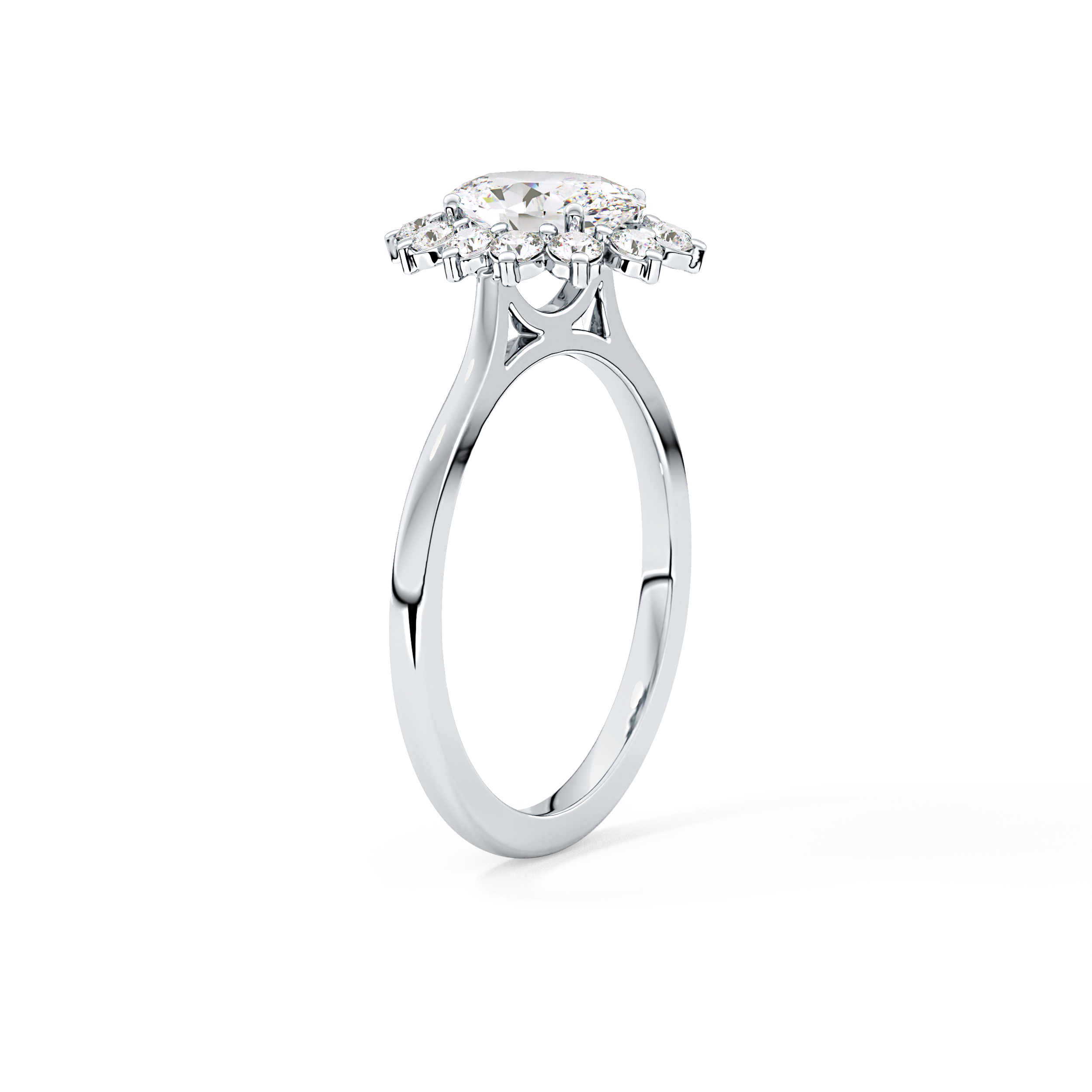 Oval Halo Lab Grown Diamond Engagement Ring