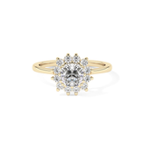 Cushion Halo Lab Grown Diamond Engagement Ring