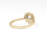 Cushion Halo Lab Grown Diamond Engagement Ring