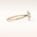 0.86 CT Cushion Shaped Halo Moissanite Engagement Ring