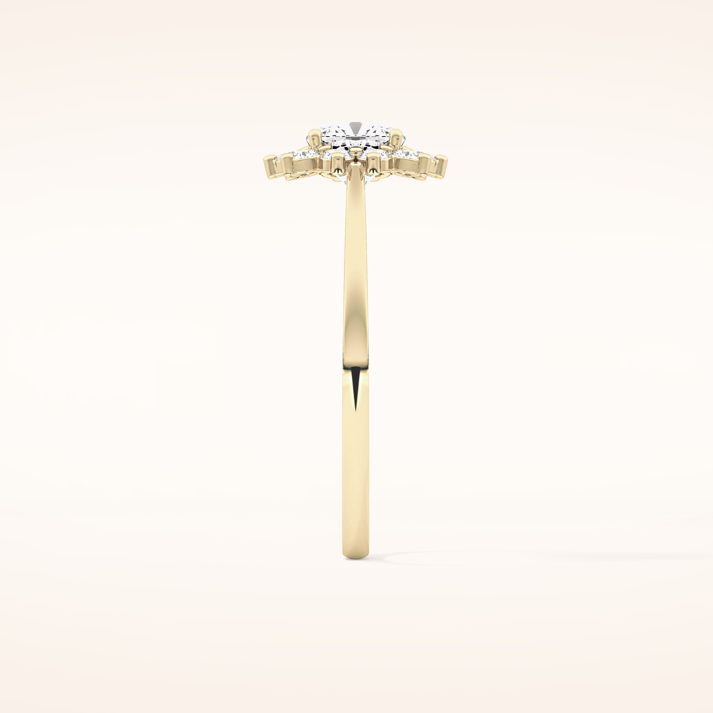 0.86 CT Cushion Shaped Halo Moissanite Engagement Ring