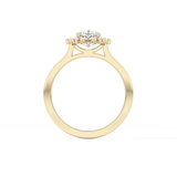 Cushion Halo Lab Grown Diamond Engagement Ring