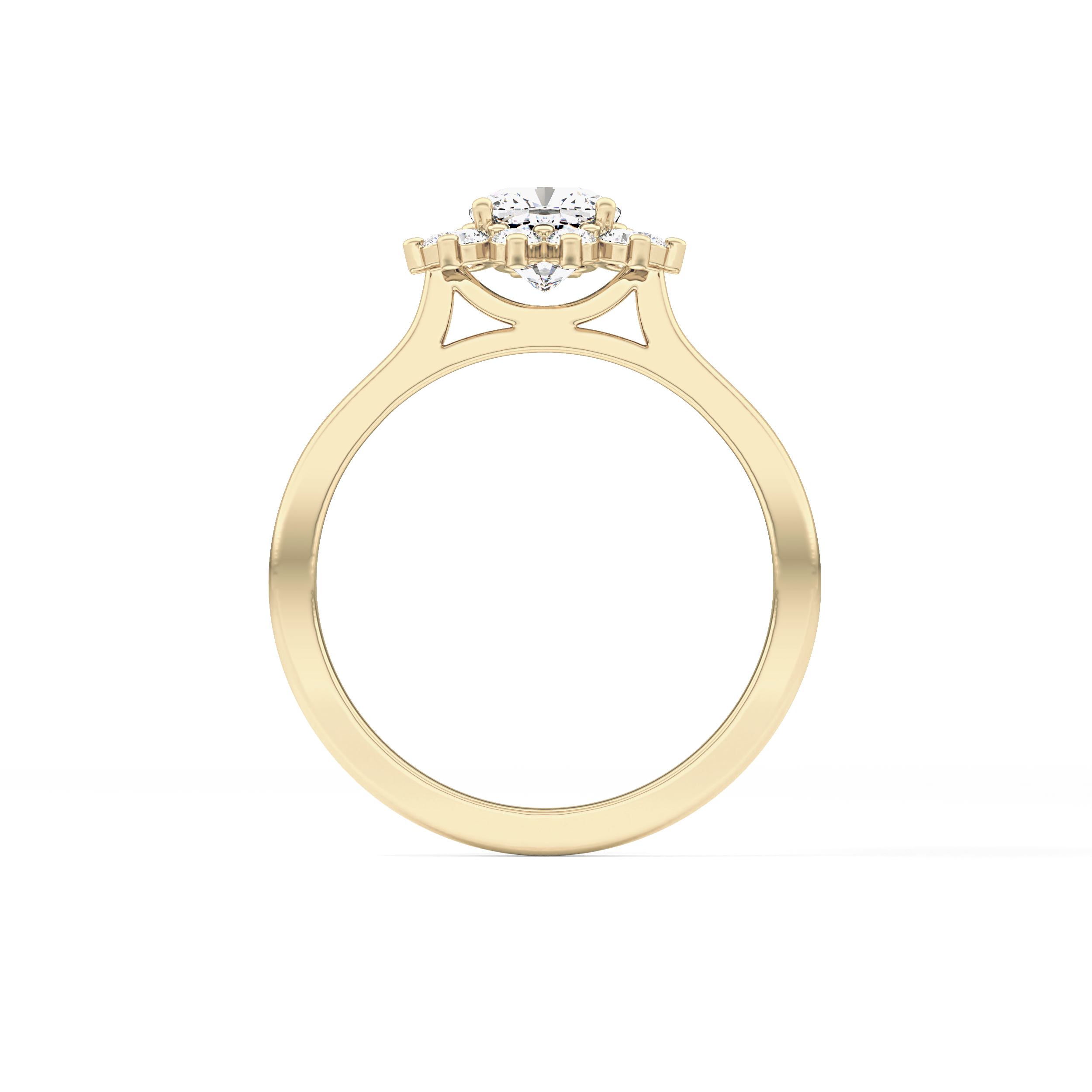 Cushion Halo Lab Grown Diamond Engagement Ring