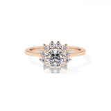 Cushion Halo Lab Grown Diamond Engagement Ring
