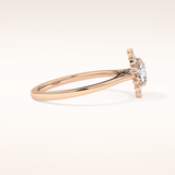 0.86 CT Cushion Shaped Halo Moissanite Engagement Ring
