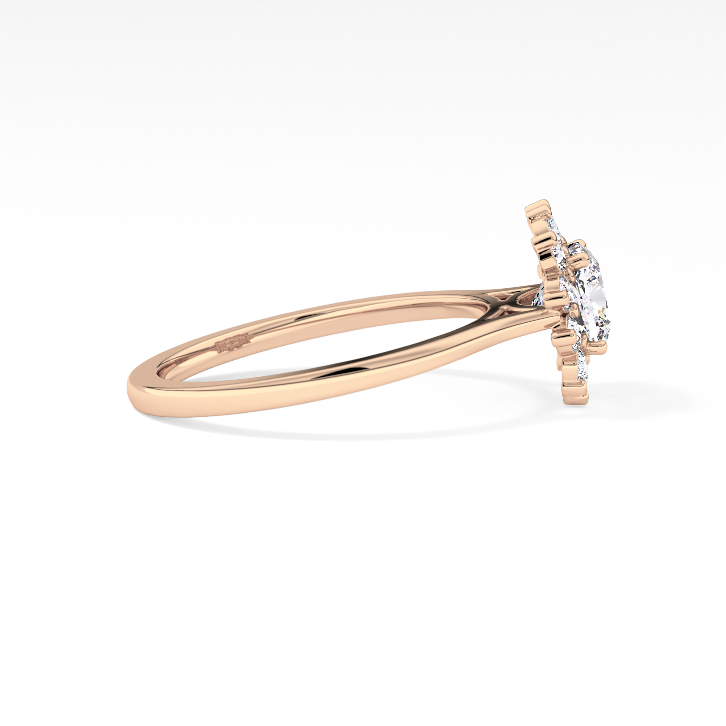 Cushion Halo Lab Grown Diamond Engagement Ring
