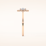 0.86 CT Cushion Shaped Halo Moissanite Engagement Ring