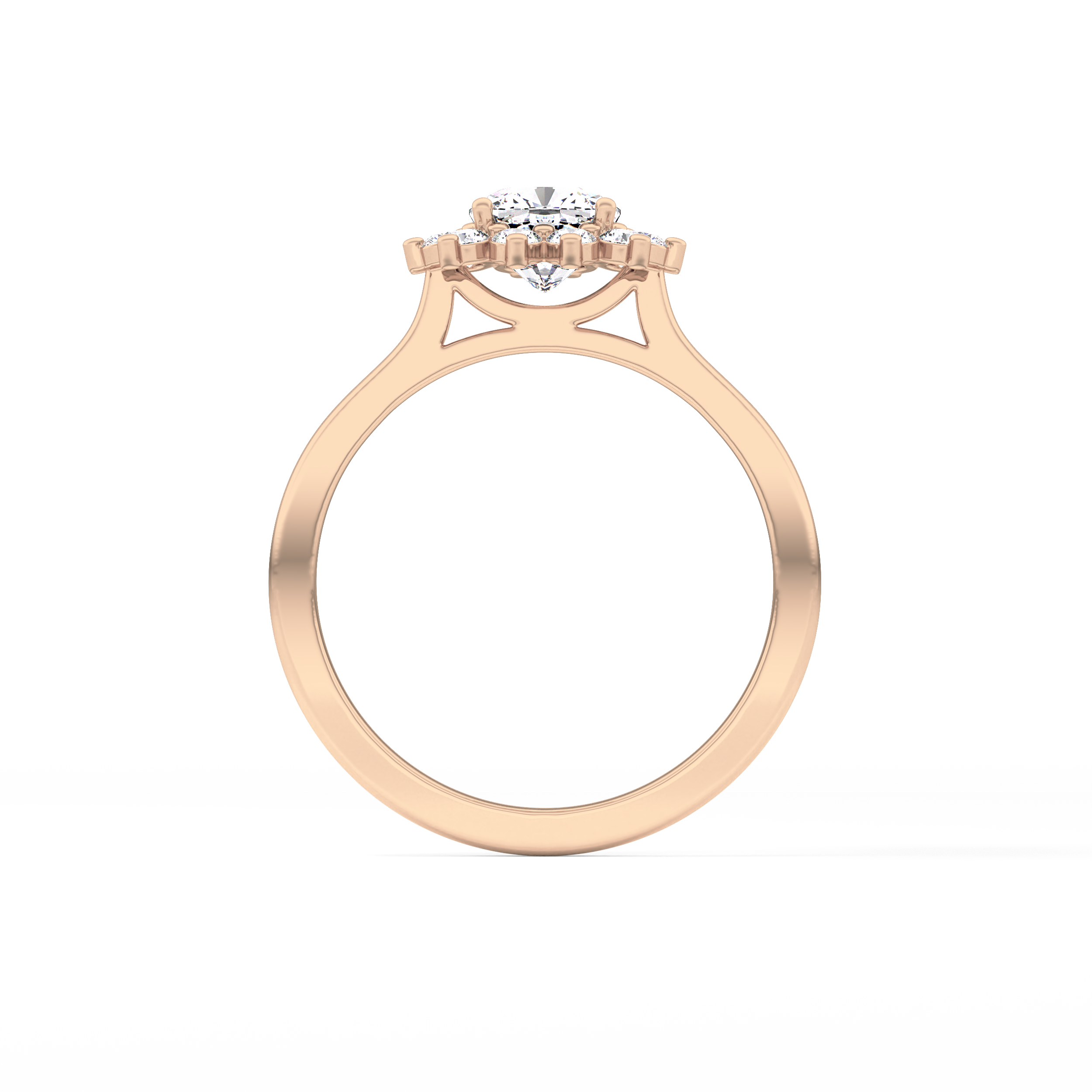 Cushion Halo Lab Grown Diamond Engagement Ring
