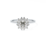 Cushion Halo Lab Grown Diamond Engagement Ring