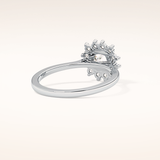 0.86 CT Cushion Shaped Halo Moissanite Engagement Ring