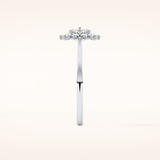 0.86 CT Cushion Shaped Halo Moissanite Engagement Ring