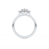 Cushion Halo Lab Grown Diamond Engagement Ring