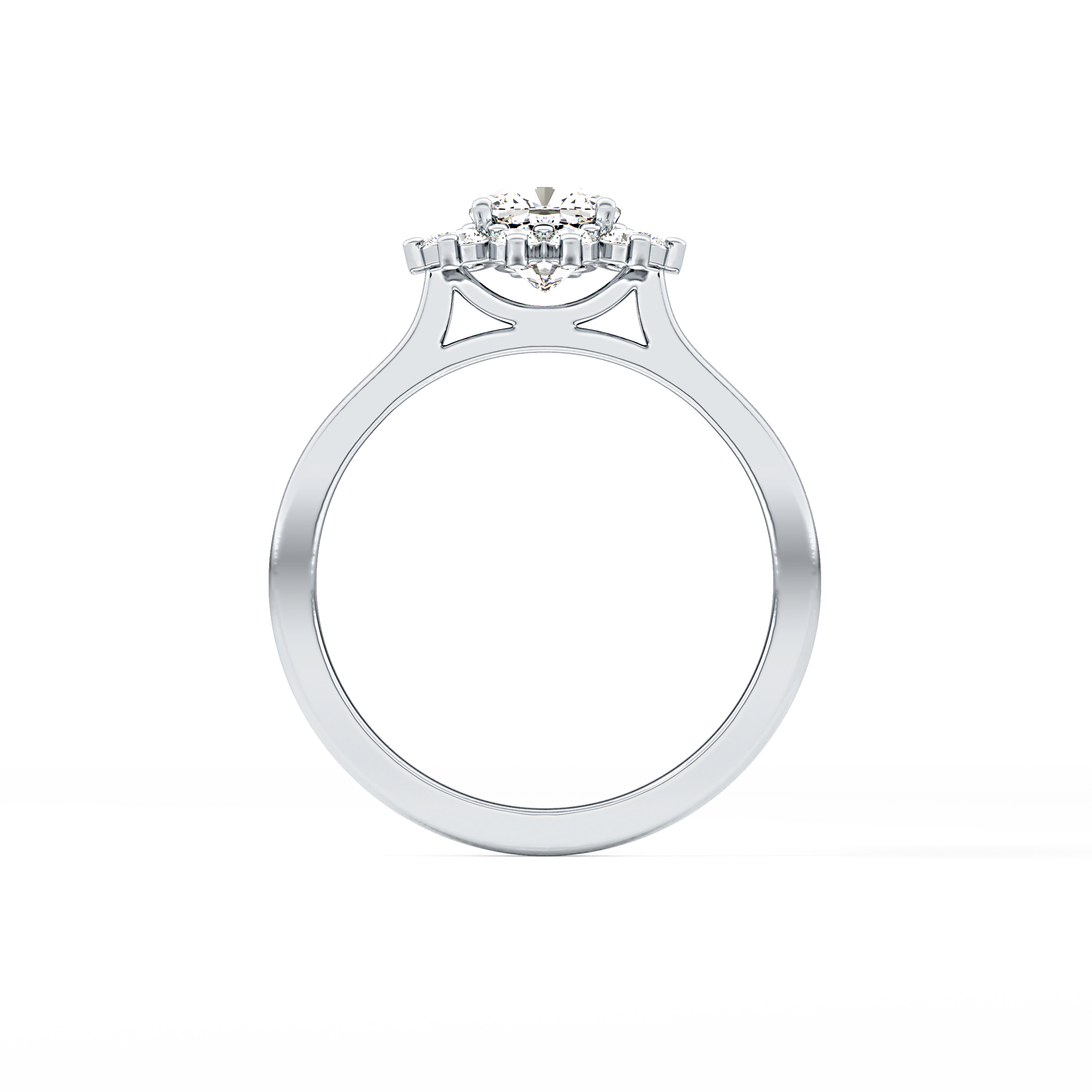 Cushion Halo Lab Grown Diamond Engagement Ring
