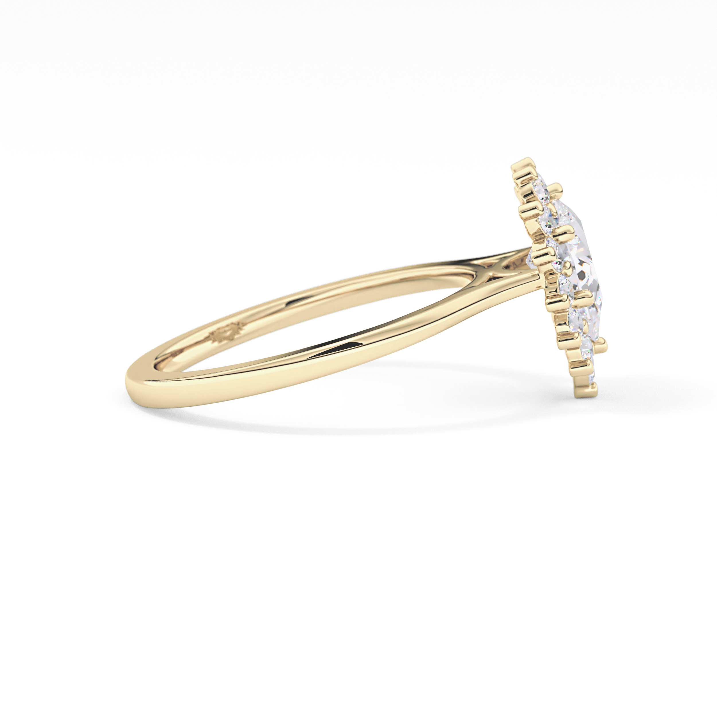 Pear Halo Lab Grown Diamond Engagement Ring