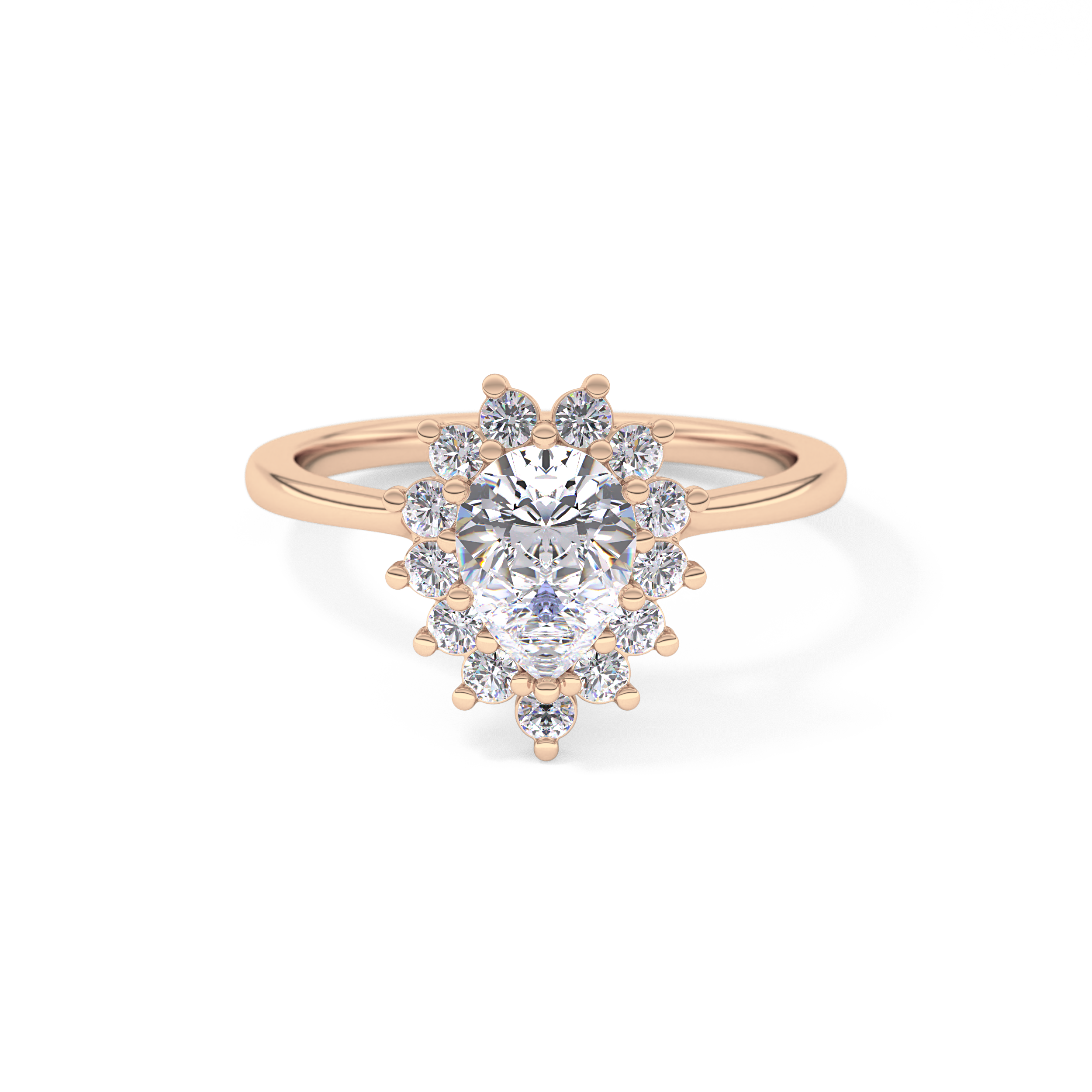 Pear Halo Lab Grown Diamond Engagement Ring