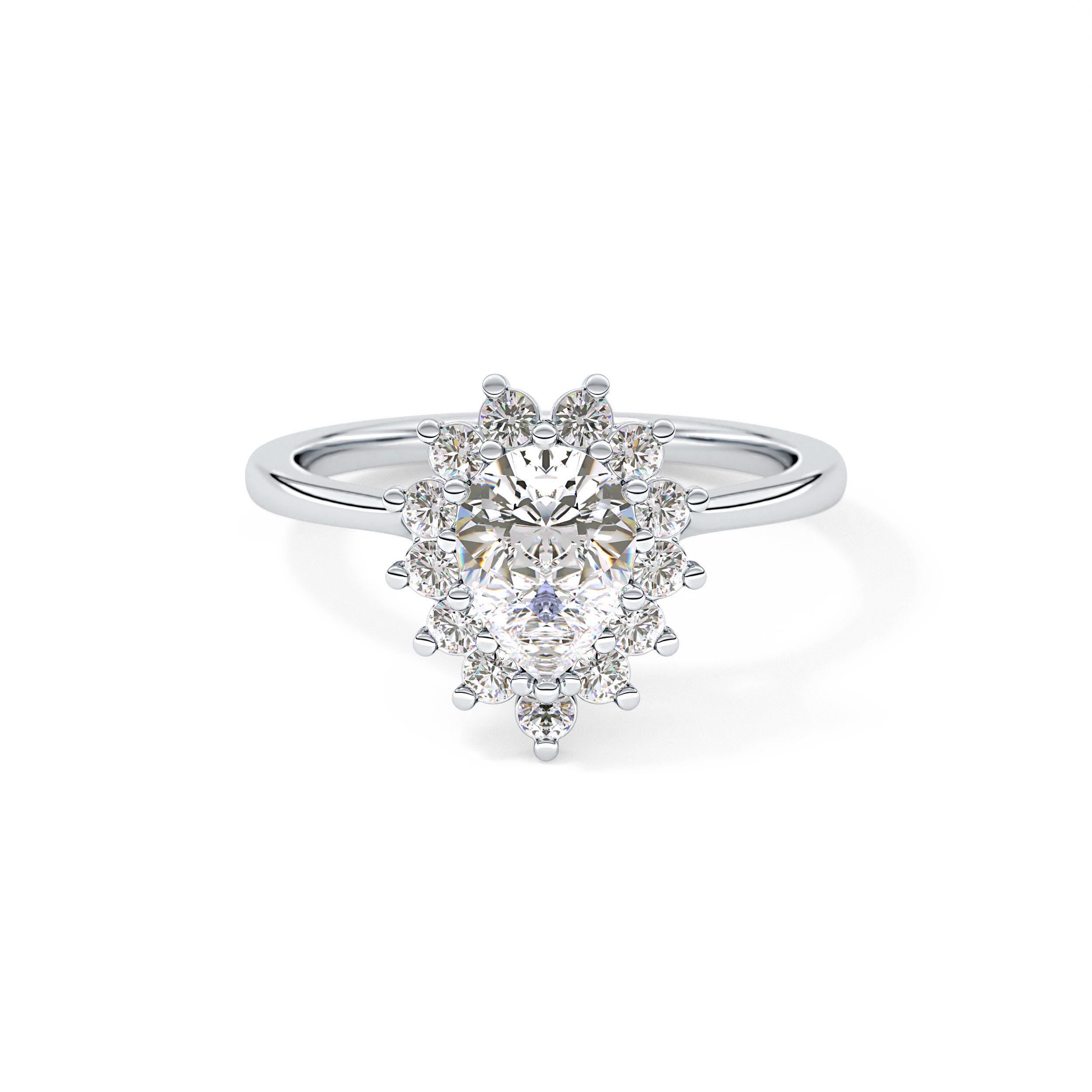 Pear Halo Lab Grown Diamond Engagement Ring
