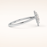 0.81 CT Pear Shaped Halo Moissanite Engagement Ring