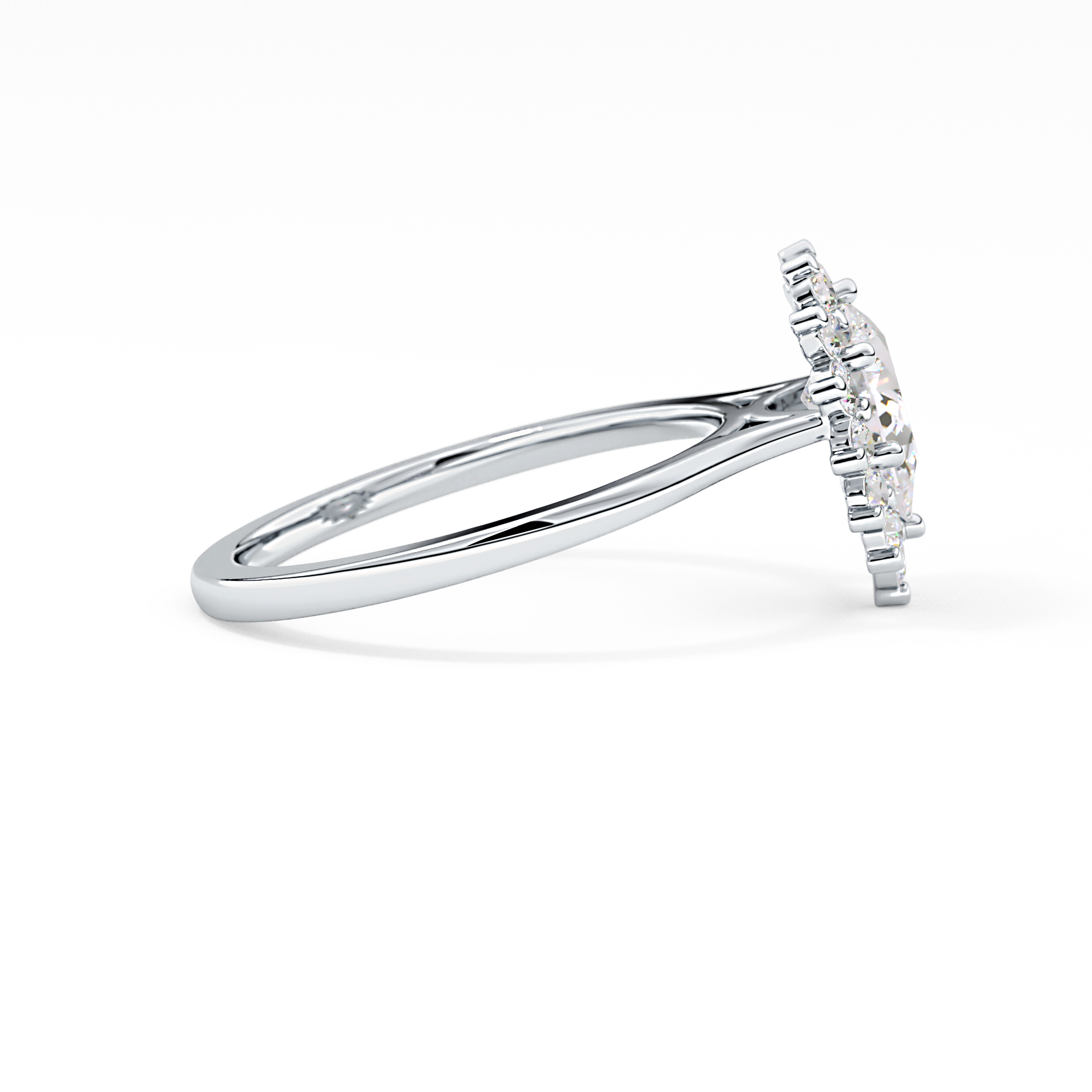 Pear Halo Lab Grown Diamond Engagement Ring
