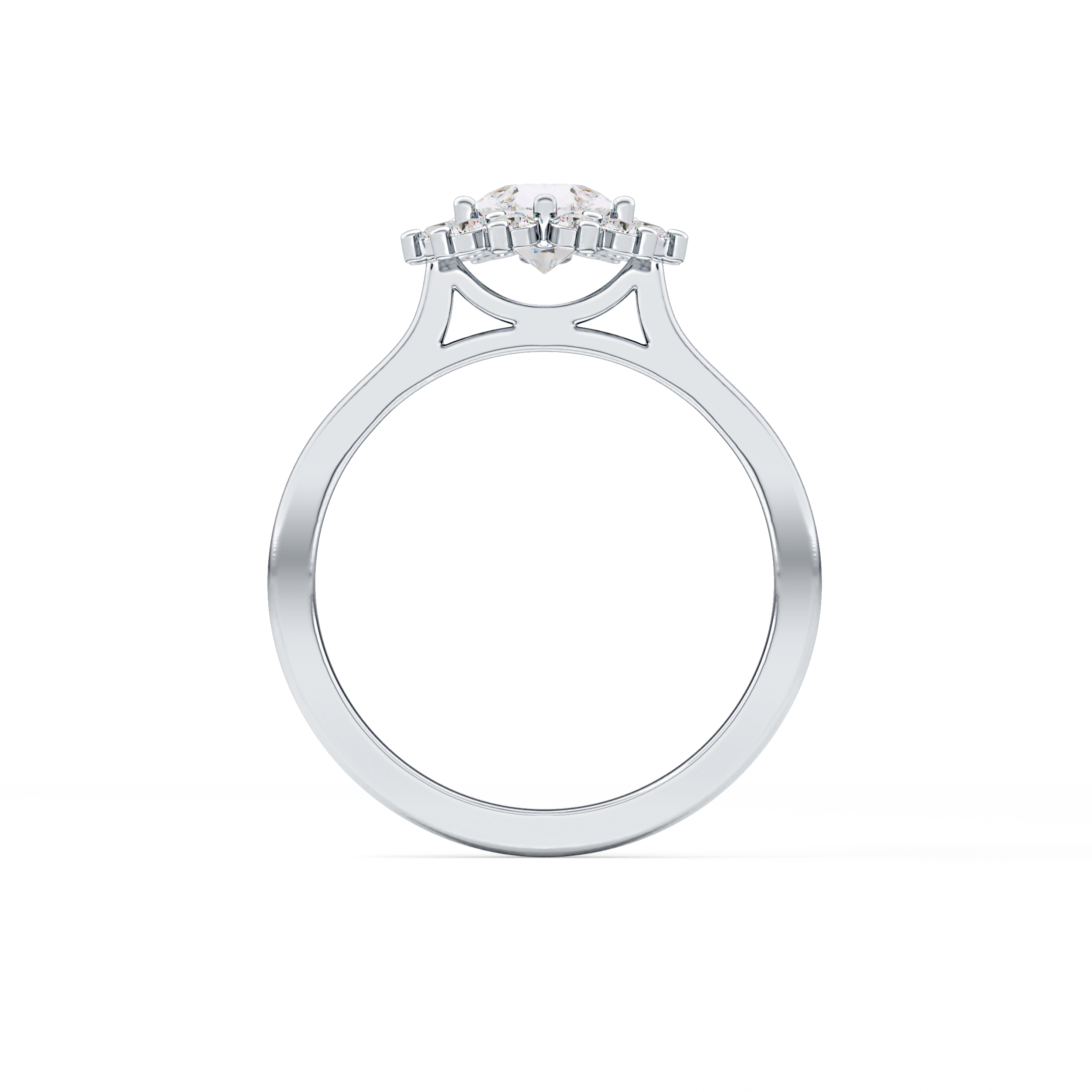 Pear Halo Lab Grown Diamond Engagement Ring