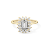 Emerald Halo Lab Grown Diamond Engagement Ring