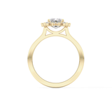 Emerald Halo Lab Grown Diamond Engagement Ring