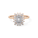 Emerald Halo Lab Grown Diamond Engagement Ring