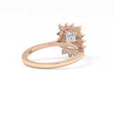 Emerald Halo Lab Grown Diamond Engagement Ring