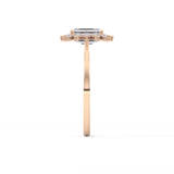 Emerald Halo Lab Grown Diamond Engagement Ring