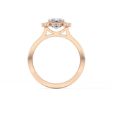 Emerald Halo Lab Grown Diamond Engagement Ring