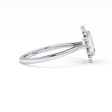 Emerald Halo Lab Grown Diamond Engagement Ring