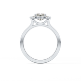 Emerald Halo Lab Grown Diamond Engagement Ring