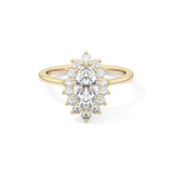 Marquise Halo Lab Grown Diamond Engagement Ring