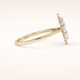 0.82 CT Marquise Shaped Halo Moissanite Engagement Ring