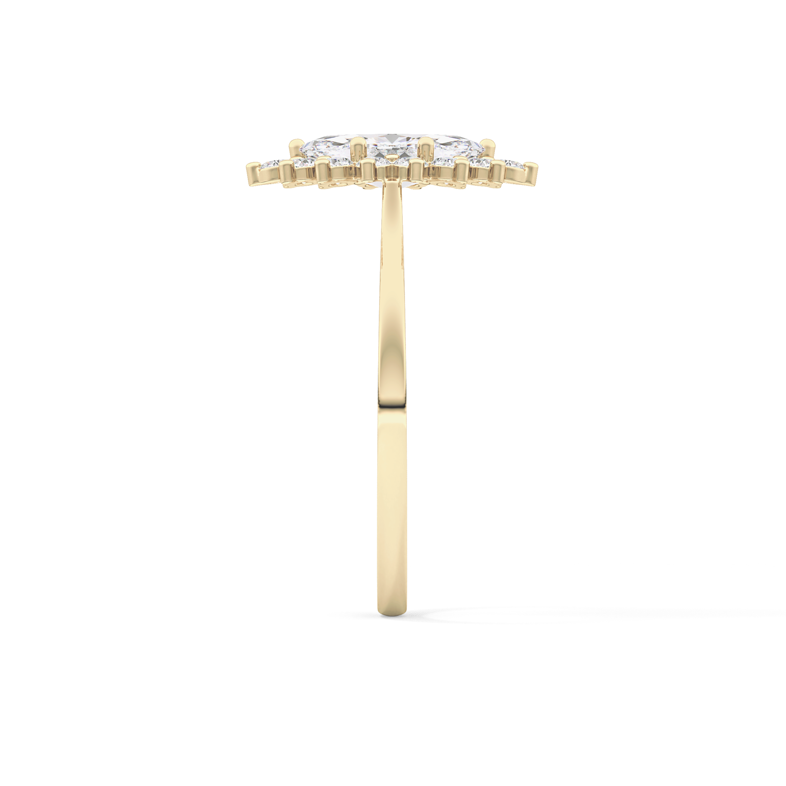 Marquise Halo Lab Grown Diamond Engagement Ring