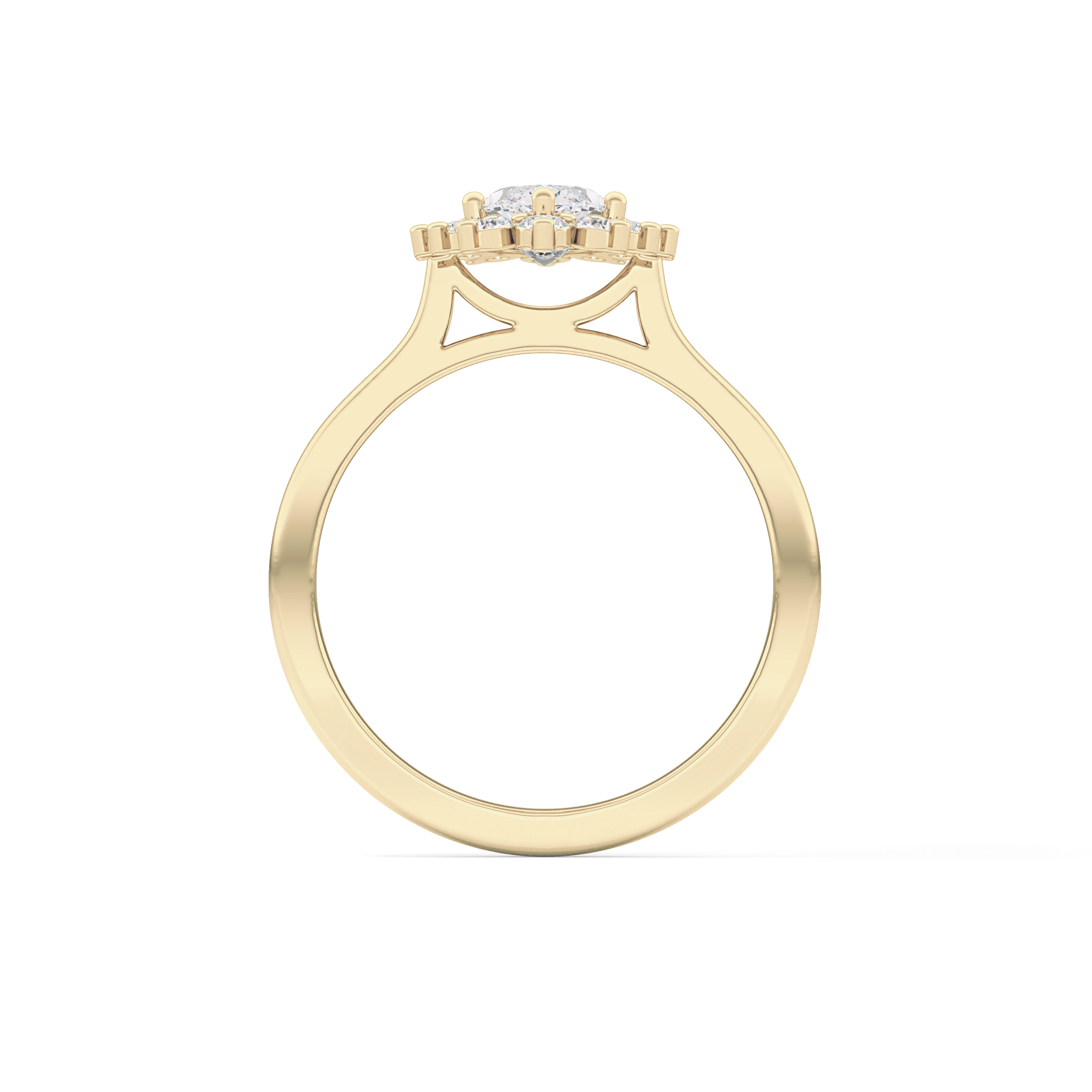 Marquise Halo Lab Grown Diamond Engagement Ring