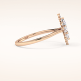 0.82 CT Marquise Shaped Halo Moissanite Engagement Ring