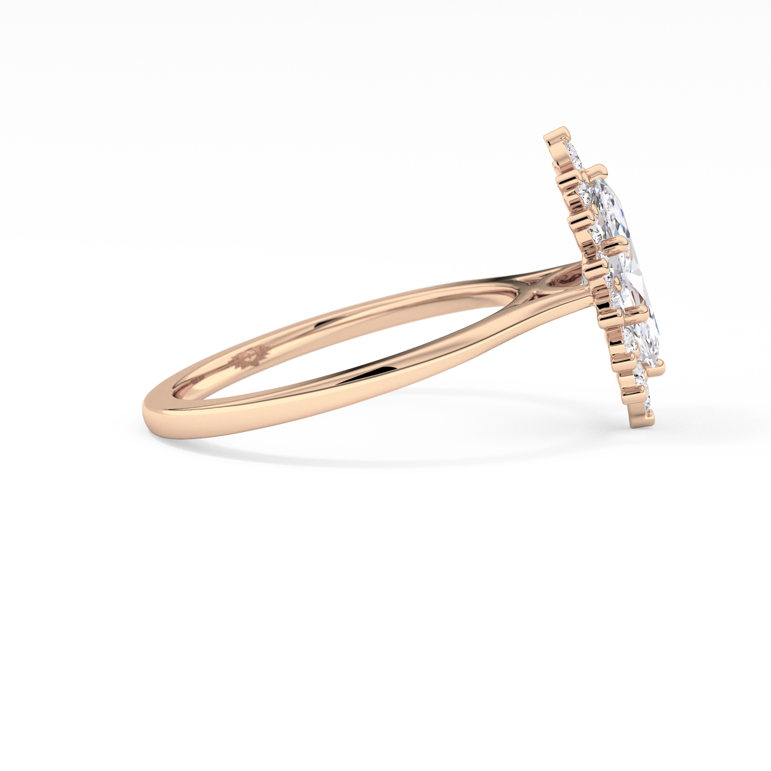 Marquise Halo Lab Grown Diamond Engagement Ring