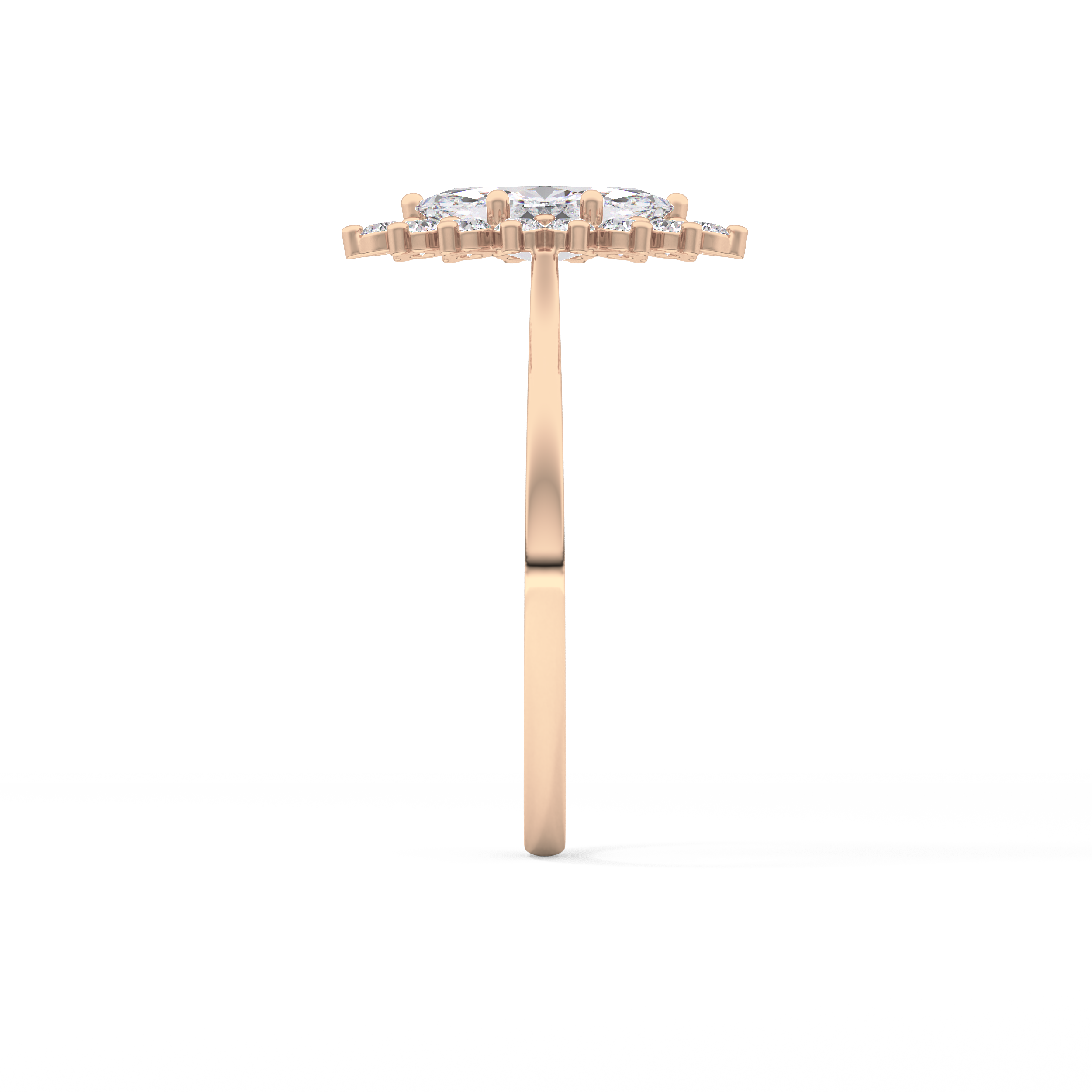 Marquise Halo Lab Grown Diamond Engagement Ring