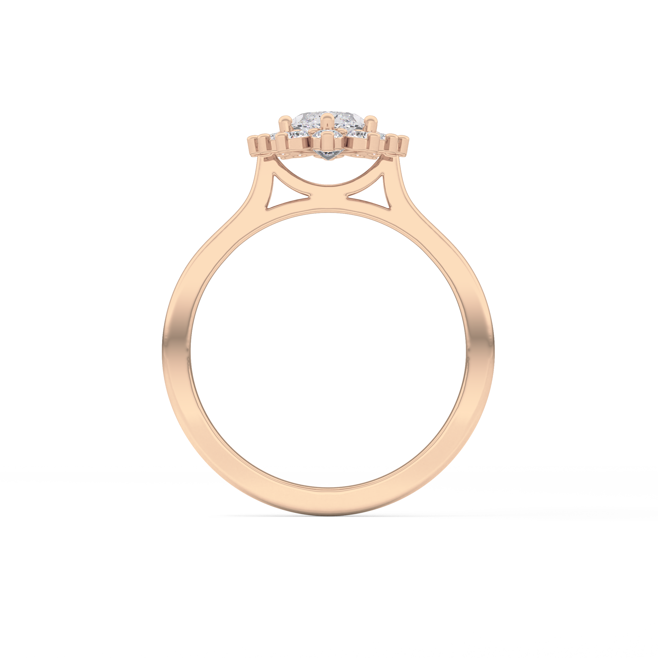 Marquise Halo Lab Grown Diamond Engagement Ring